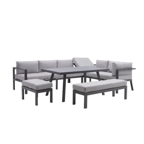 Set mobilier gradina Naterial Naxos – pentru 10 persoane